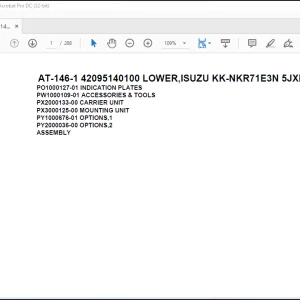 Tadano Crane AT-146-1 42095140100 LOWER,ISUZU KK-NKR71E3N 5JXHY Spare Parts Catalog Manual - PDF DOWNLOAD