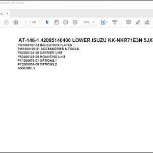 Tadano Crane AT-146-1 42095140400 LOWER,ISUZU KK-NKR71E3N 5JXHY Spare Parts Catalog Manual - PDF DOWNLOAD