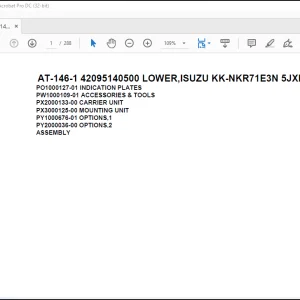 Tadano Crane AT-146-1 42095140500 LOWER,ISUZU KK-NKR71E3N 5JXHY Spare Parts Catalog Manual - PDF DOWNLOAD