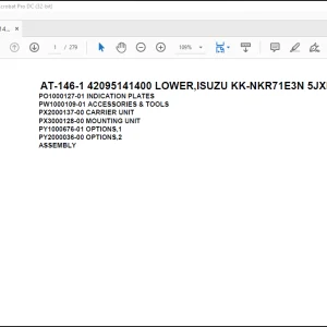 Tadano Crane AT-146-1 42095141400 LOWER,ISUZU KK-NKR71E3N 5JXHYT Spare Parts Catalog Manual - PDF DOWNLOAD