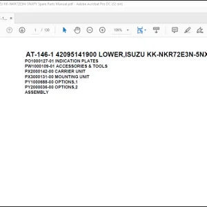 Tadano Crane AT-146-1 42095141900 LOWER,ISUZU KK-NKR72E3N-5NXPY Spare Parts Manual - PDF DOWNLOAD