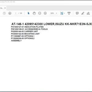 Tadano Crane AT-146-1 42095142300 LOWER,ISUZU KK-NKR71E3N-5JXHY Spare Parts Catalog Manual - PDF DOWNLOAD