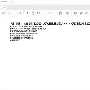 Tadano Crane AT-146-1 42095143000 LOWER,ISUZU KK-NKR71E3N-5JXHY Spare Parts Catalog Manual - PDF DOWNLOAD