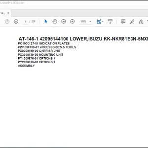 Tadano Crane AT-146-1 42095144100 LOWER,ISUZU KK-NKR81E3N-5NXPY Spare Parts Catalog Manual - PDF DOWNLOAD