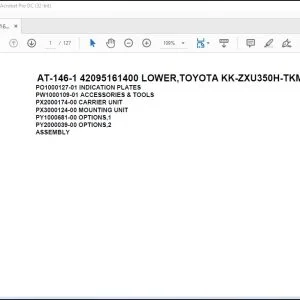 Tadano Crane AT-146-1 42095161400 LOWER,TOYOTA KK-ZXU350H-TKMSS6 Spare Parts Catalog Manual - PDF DOWNLOAD