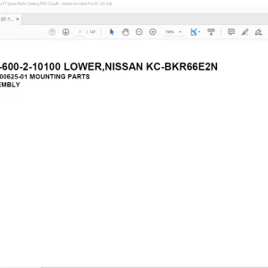 Tadano Crane DT-600-2-10100 LOWER,NISSAN KC-BKR66E2N Spare Parts Catalog Manual - PDF DOWNLOAD