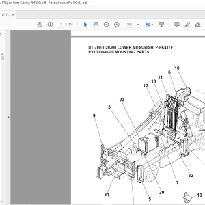 Tadano Crane DT-700-1-20300 LOWER,MITSUBISHI P-FK417F Spare parts catalog manual - PDF DOWNLOAD