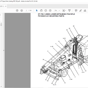 Tadano Crane DT-700-1-20800 LOWER,MITSUBISHI FK415FLE Spare parts catalog manual - PDF DOWNLOAD