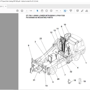 Tadano Crane DT-700-1-20900 LOWER,MITSUBISHI U-FK617GB Spare parts catalog manual - PDF DOWNLOAD