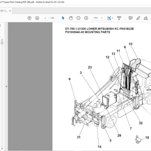 Tadano Crane DT-700-1-21300 LOWER,MITSUBISHI KC-FK618G3B Spare parts catalog manual - PDF DOWNLOAD