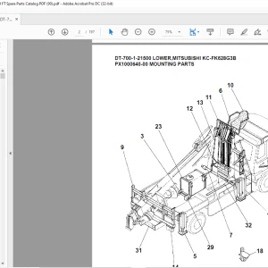 Tadano Crane DT-700-1-21500 LOWER,MITSUBISHI KC-FK628G3B Spare parts catalog manual - PDF DOWNLOAD