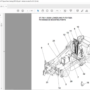 Tadano Crane DT-700-1-30200 LOWER,HINO P-FD172BA Spare parts catalog manual - PDF DOWNLOAD