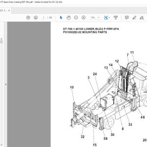 Tadano Crane DT-700-1-40100 LOWER,ISUZU P-FRR12FA Spare parts catalog manual - PDF DOWNLOAD