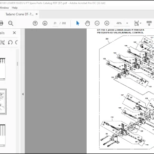 Tadano Crane DT-700-1-40300 LOWER,ISUZU P-FRR12FA Spare Parts Catalog Manual - PDF DOWNLOAD
