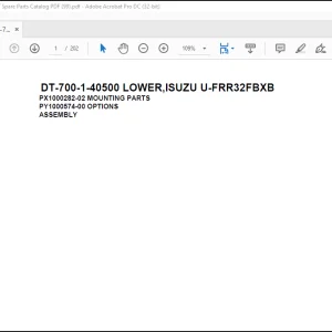 Tadano Crane DT-700-1-40900 LOWER,ISUZU U-FRR32G1XX Spare Parts Catalog Manual - PDF DOWNLOAD