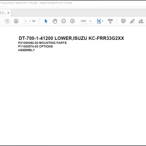 Tadano Crane DT-700-1-41200 LOWER,ISUZU KC-FRR33G2XX Spare Parts Catalog Manual - PDF DOWNLOAD