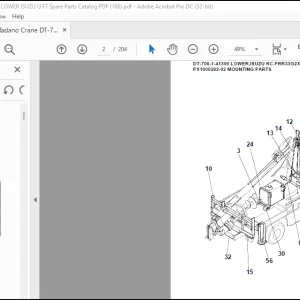 Tadano Crane DT-700-1-41300 LOWER,ISUZU KC-FRR33G2XX Spare Parts Catalog Manual - PDF DOWNLOAD