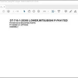 Tadano Crane DT-710-1-20300 LOWER,MITSUBISHI P-FK417ED Spare Parts Catalog Manual - PDF DOWNLOAD