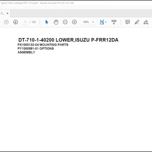Tadano Crane DT-710-1-40200 LOWER,ISUZU P-FRR12DA Spare Parts Catalog Manual - PDF DOWNLOAD