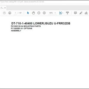 Tadano Crane DT-710-1-40400 LOWER,ISUZU U-FRR32DB Spare Parts Catalog Manual - PDF DOWNLOAD