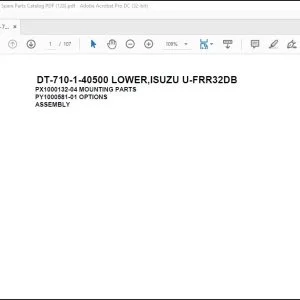 Tadano Crane DT-710-1-40500 LOWER,ISUZU U-FRR32DB Spare Parts Catalog Manual - PDF DOWNLOAD