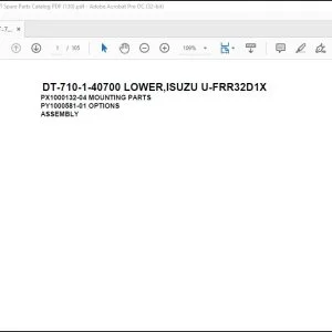 Tadano Crane DT-710-1-40700 LOWER,ISUZU U-FRR32D1X Spare Parts Catalog Manual - PDF DOWNLOAD