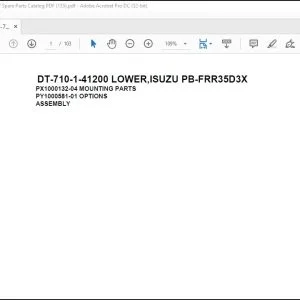 Tadano Crane DT-710-1-41200 LOWER,ISUZU PB-FRR35D3X Spare Parts Catalog Manual - PDF DOWNLOAD