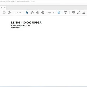Tadano Crane LS-106-1-00002 UPPER Spare Parts Catalog Manual - PDF DOWNLOAD