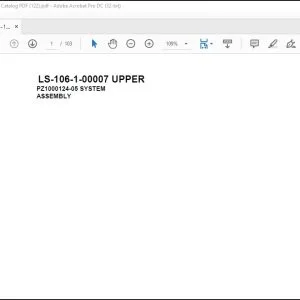 Tadano Crane LS-106-1-00007 UPPER Spare Parts Catalog Manual -  PDF DOWNLOAD