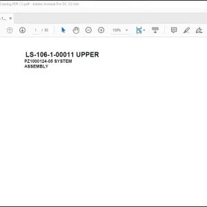 Tadano Crane LS-106-1-00011 UPPER Spare Parts Manual - PDF DOWNLOAD