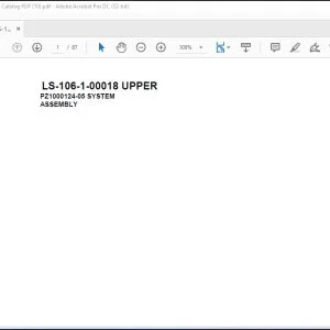 Tadano Crane LS-106-1-00018 UPPER Spare Parts Manual - PDF DOWNLOAD