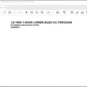 Tadano Crane LS-1800-1-40300 LOWER,ISUZU KC-FSR33G4X Spare Parts Manual - PDF DOWNLOAD