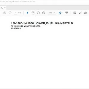 Tadano Crane LS-1800-1-41000 LOWER,ISUZU KK-NPS72LN Spare Parts Manual - PDF DOWNLOAD