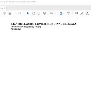 Tadano Crane LS-1800-1-41800 LOWER,ISUZU KK-FSR33G4X Spare Parts Manual - PDF DOWNLOAD