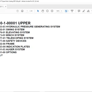 Tadano DT-700-1-00001 UPPER Spare Parts Catalog Manual - PDF DOWNLOAD