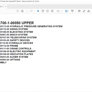 Tadano DT-700-1-00050 UPPER Spare Parts Catalog Manual - PDF DOWNLOAD