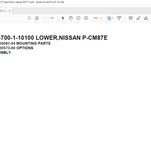 Tadano DT-700-1-10100 LOWER,NISSAN P-CM87E Spare Parts Catalog Manual - PDF DOWNLOAD