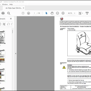 Wacker Neuson Air Suspension Seat Installation - Dealer Installed Accessory Kit Manual - PDF DOWNLOAD