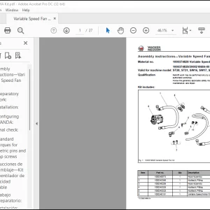 Wacker Neuson Assembly instructions—Variable Speed Fan Kit Manual - PDF DOWNLOAD