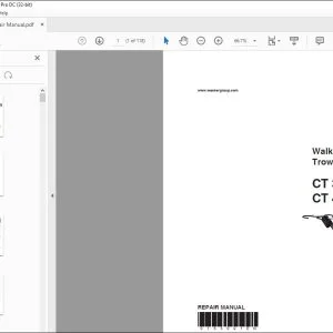 Wacker Neuson CT 36 CT 48 Walk-Behind Trowel Repair Manual - PDF DOWNLOAD