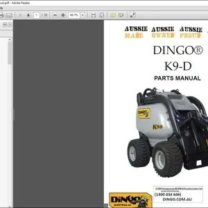 Wacker Neuson DINGO® K9-D Parts Manual - PDF DOWNLOAD