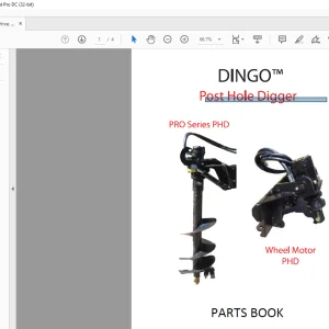 Wacker Neuson DINGO™ Post Hole Digger PRO Series PHD Wheel Motor PHD PARTS BOOK - PDF DOWNLOAD