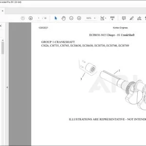 Wacker Neuson Dingo ECH650-3025 Engine Parts Manual - PDF DOWNLOAD