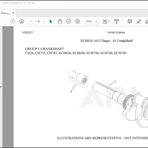 Wacker Neuson Dingo Engine ECH650-3025 Parts Manual - PDF DOWNLOAD