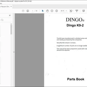 Wacker Neuson Dingo K9-2 WN Parts Reference Manual - PDF DOWNLOAD