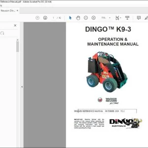 Wacker Neuson Dingo K9-3 WN Parts Reference Manual - PDF DOWNLOAD