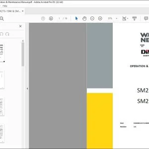 Wacker Neuson Dingo SM275-19W & SM275-19T Operation & Maintenance Manual - PDF DOWNLOAD