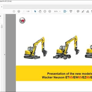 Wacker Neuson ET65 EW65 EZ80 ET90 Product Guide Manual - PDF DOWNLOAD