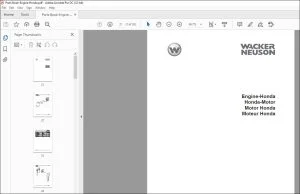 Wacker Neuson Engine-Honda Parts Book Manual - PDF DOWNLOAD