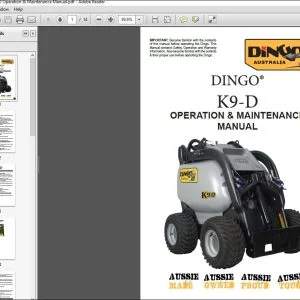 Wacker Neuson K9-D Operation & Maintenance Manual - PDF DOWNLOAD